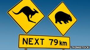 Australian road sign