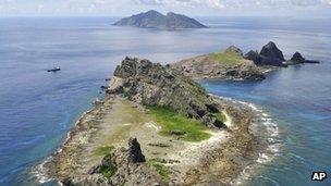 Aerial view of the Senkaku/Diaoyu/Diaoyutai islands