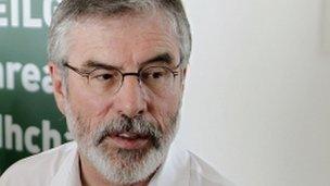 Gerry Adams issued a statement about the allegations