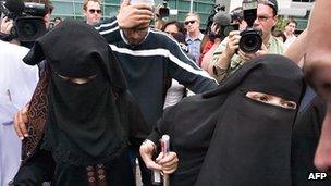 File photo: Family members of those accused in a Toronto terrorism plot in Toronto, Canada, during a court hearing, 6 June 2006