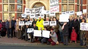 Protesters in Beverley