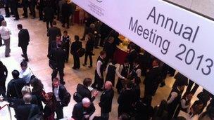 Delegates at Davos