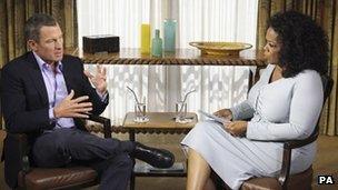 Lance Armstrong and Oprah Winfrey