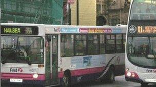 First buses in The Centre, Bristol