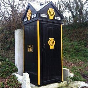 AA call box in Trinity, Jersey