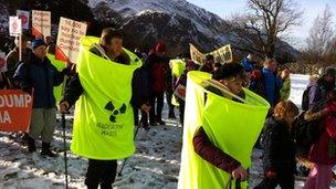 Hundreds march through Ennerdale in the Lake District