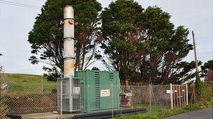 Gas extract system at former landfill site at Bordeaux