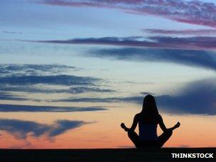 Woman meditating