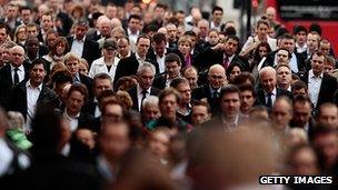 Commuters in London