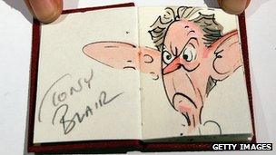 Tony Blair drawing by Gerald Scarfe