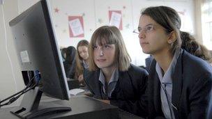 Computer screen in school