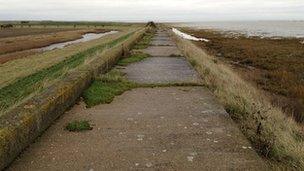 Flood defences in Essex