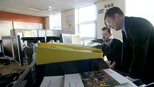 The Environment Agency's incident control room in Ipswich monitors water levels