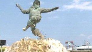 The Jolly Fisherman statue in Skegness