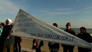 Navitus Bay protest in Swanage earlier this month