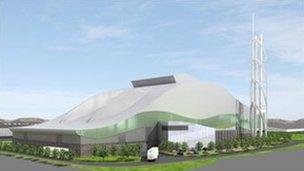 Artist's impression of a Viridor plant in Cardiff