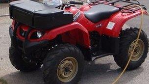 one of the stolen quad bikes