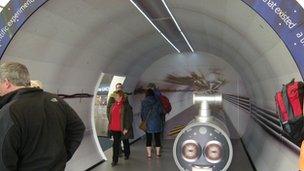 The Large Hadron Collider tunnel replica