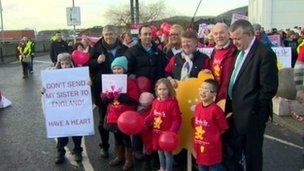 Rally to retain children's heart services in Northern Ireland