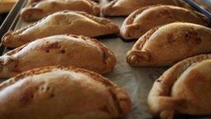 Tray of pasties