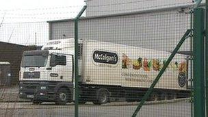 Lorry at McColgan's in County Tyrone