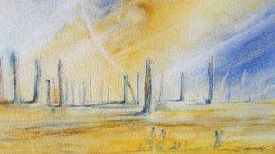 Derek Massey's design for "Woodhenge"