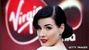 Model Dita Von-Teese launching Virgin Media