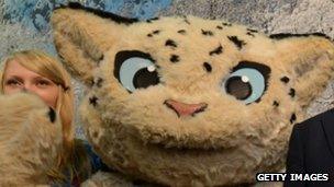 The snow leopard is one of three Sochi 2014 mascots