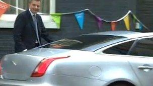 David Jones, pictured in Downing Street with his ministerial car last year