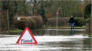 Flooded road