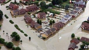 Catcliffe, Sheffield flooded in 2007