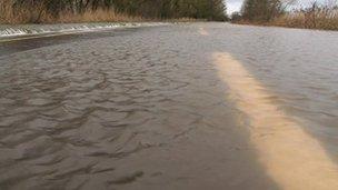 Flooded road