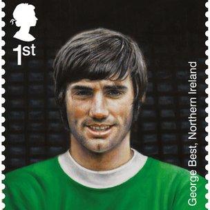 George Best features on a set of Royal Mail stamps.