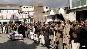 Funeral ceremony for polio worker in Kurram tribal region - 31 January