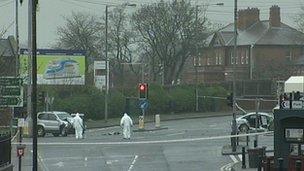 The road is closed at the junctions with Glendermott Road and Clooney Terrace.