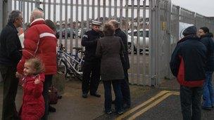 People being turned away from HMS Dauntless