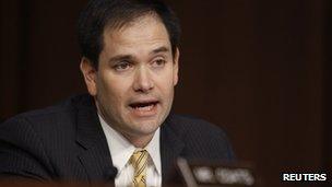 US Senator Marco Rubio on Capitol Hill in Washington, on 7 February 2013