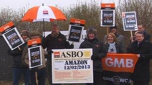 GMB protest at Amazon, Doncaster