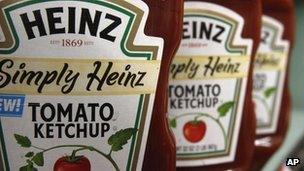 Heinz ketchup bottles