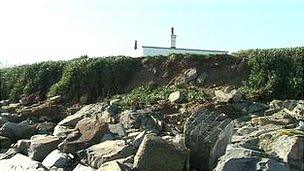 Coastal erosion on Guernsey's west coast