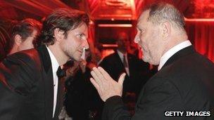 Bradley Cooper and Harvey Weinstein in conversation