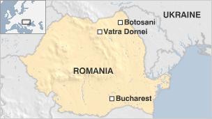 A map of Romania