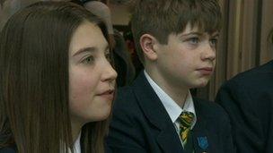 Students at Holy Trinity School, Barnsley