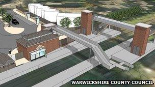 Artist's impression of Kenilworth railway station