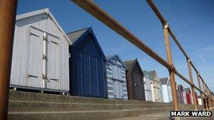 Felixstowe beach huts