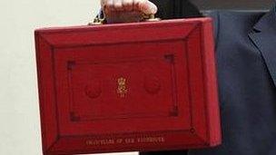 The ministerial box George Osborne used to carry his Budget speech