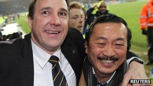 Malky Mackay and Vincent Tan