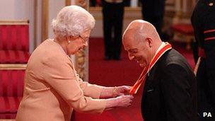 The Queen and Sir David Brailsford