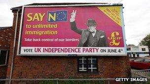 A UKIP billboard from the European elections in 2009