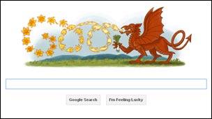 Google home page for St David's Day